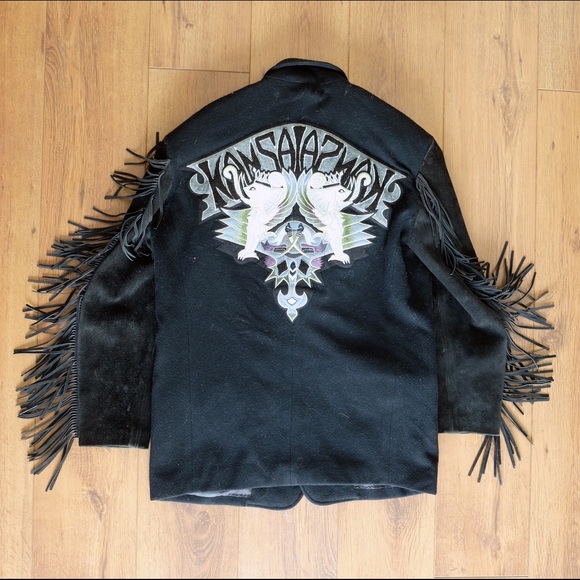 Kansai Yamamoto Suede/Wool Fringe Jacket  M Japan - Picture 1 of 8